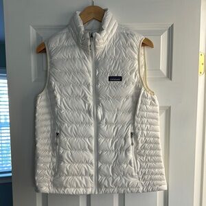 Patagonia White Quilted Down Vest